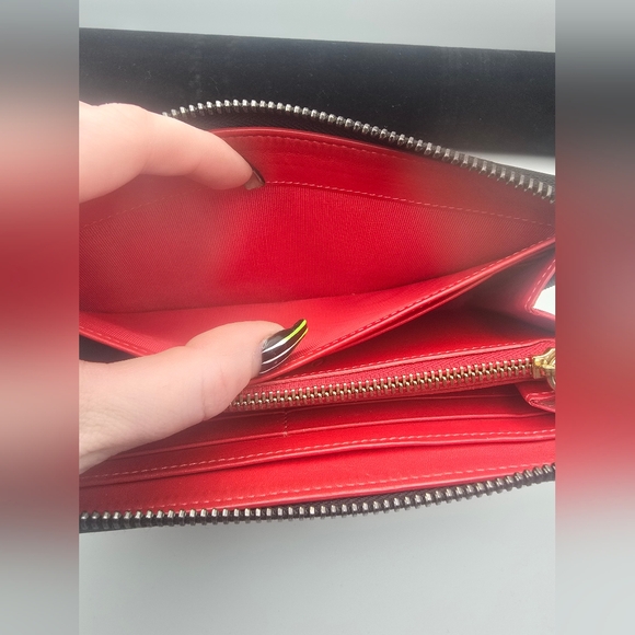 Christian Louboutin Multicolor Spiked Black Long Zippy Wallet (EUC)(COA)✨️🖤❤️✨️ - Picture 12 of 15